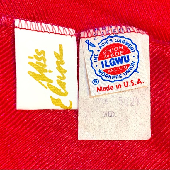 Vintage Miss Elaine Red Long Nightgown Size Medium - Picture 9 of 10